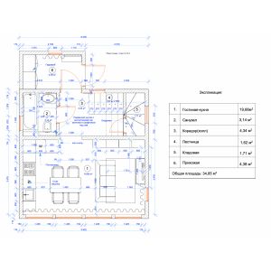 Проект Barnhouse - 2 этажа 92 кв.м